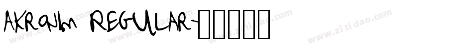 Akronim Regular字体转换